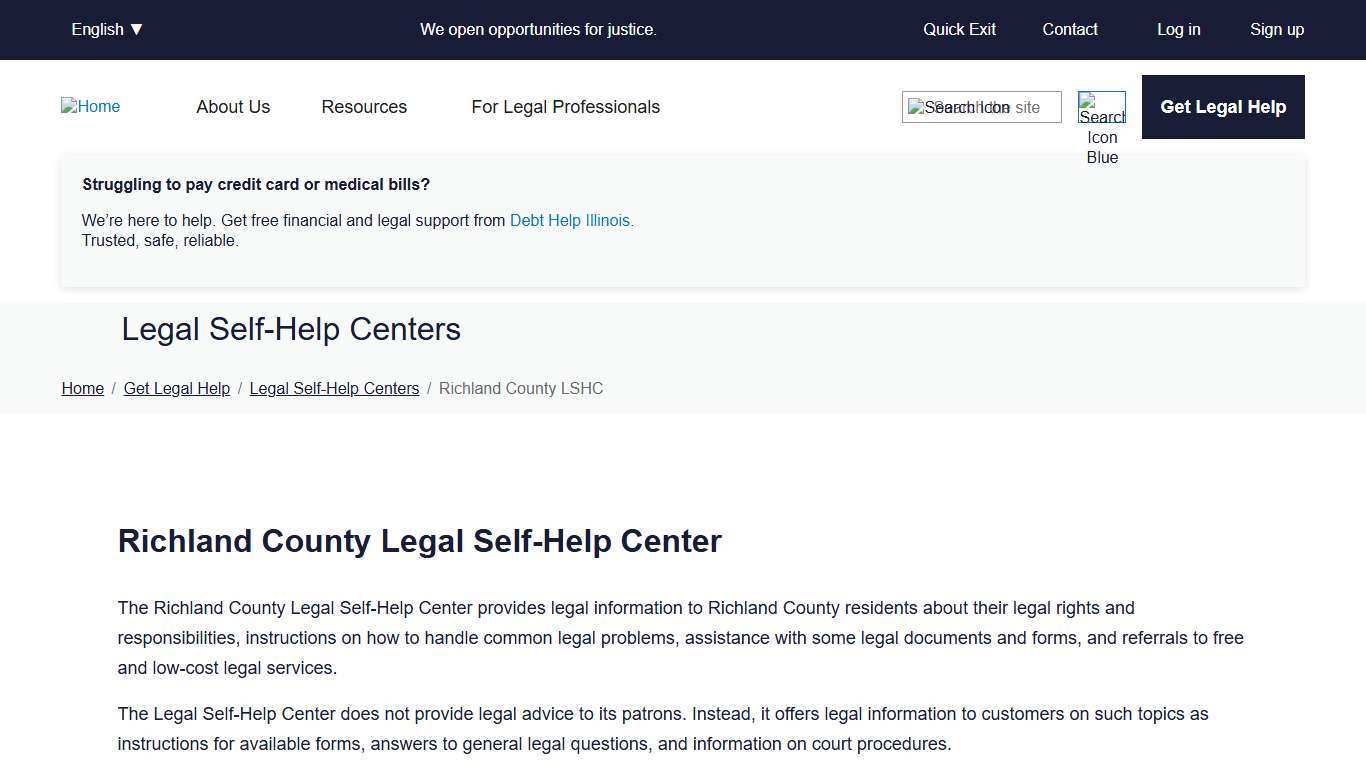 Richland County Legal Self-Help Center | Illinois Legal Aid Online